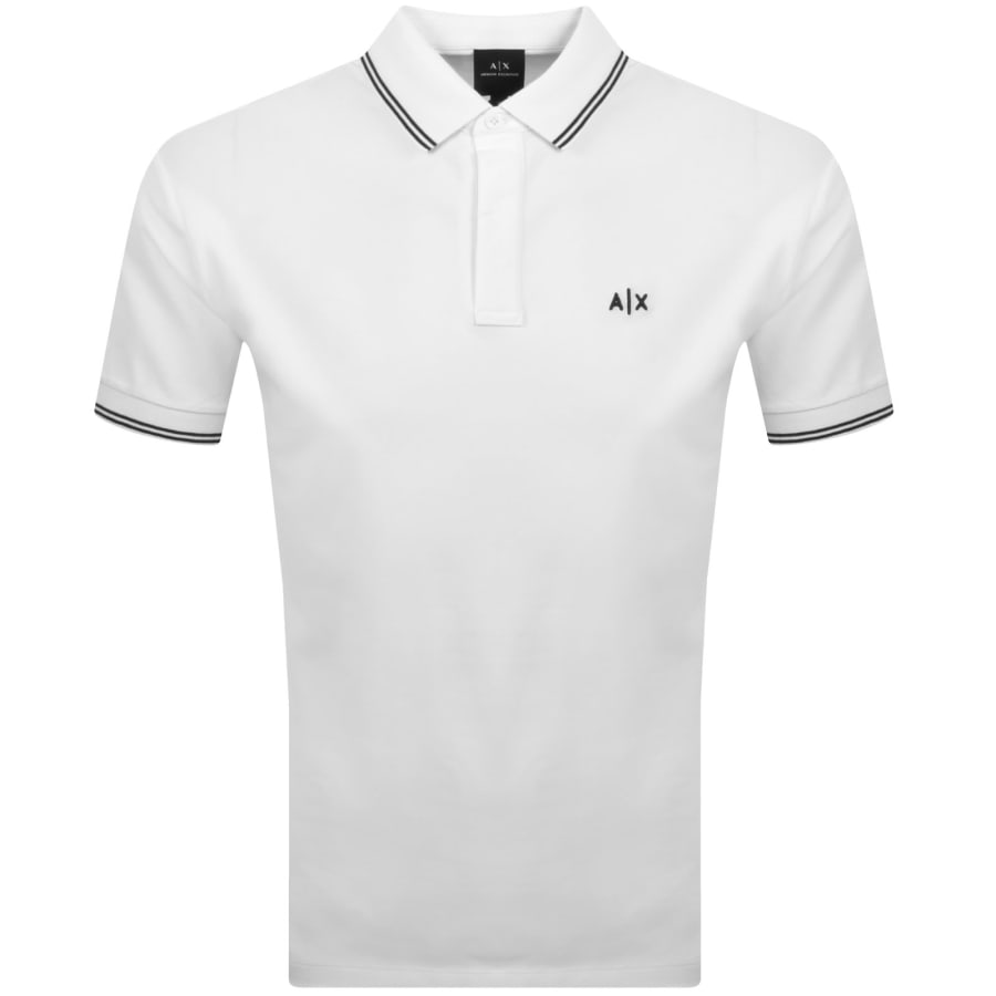 Armani Exchange Polo T Shirt Off White | Mainline Menswear us